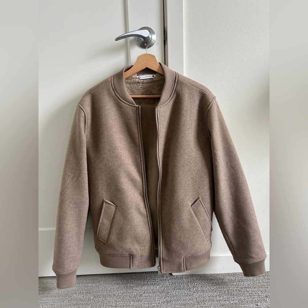 7 Diamonds tan bomber jacket